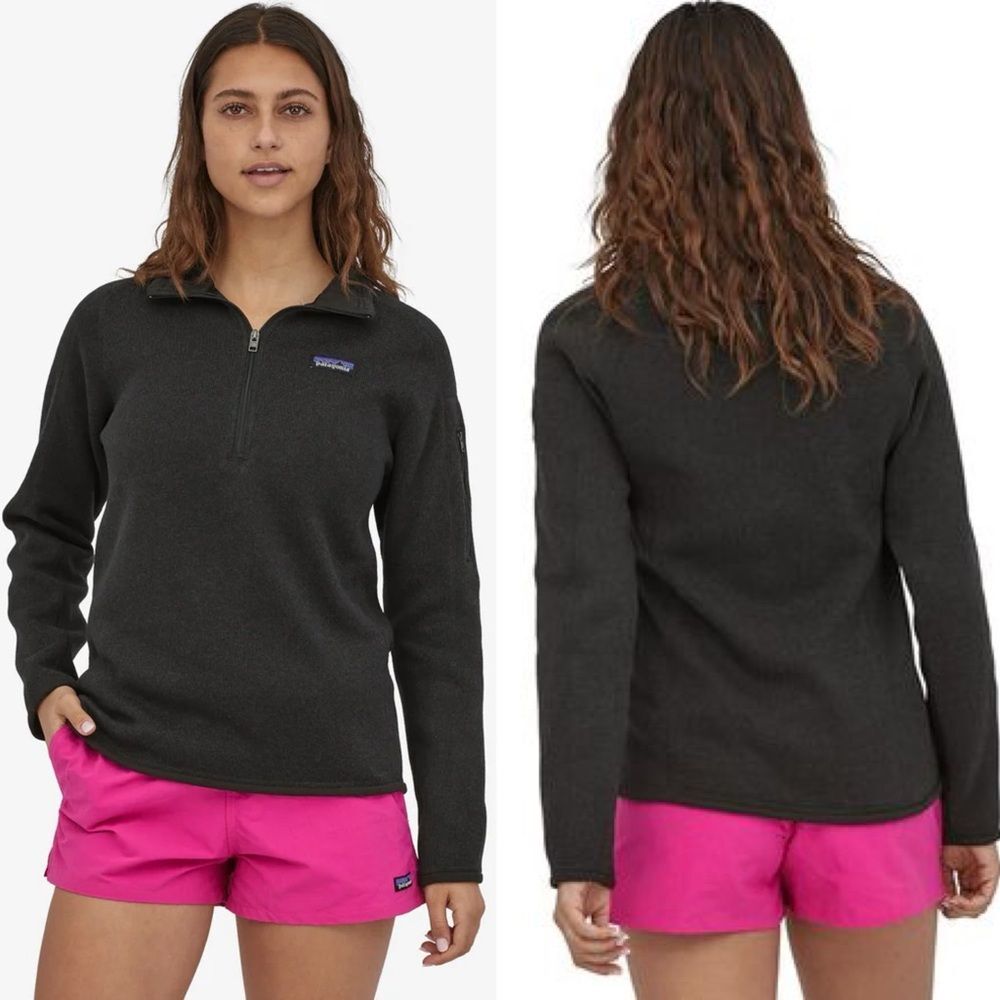 Patagonia Women's Better Sweater 1/4-Zip Fleece Black S Small 25617 Sweatshirt - Picture 2 of 13